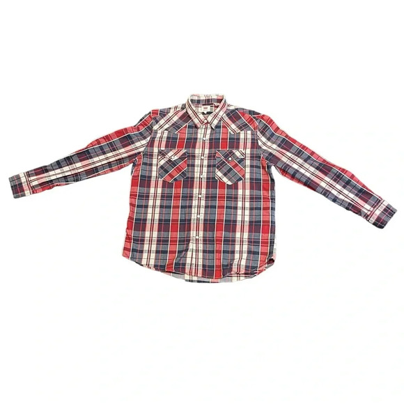 Levi’s long sleeve plaid western shirt size-XL - Picture 1 of 6